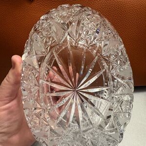 Cut Glass Crystal Decorative Dish - Clear
